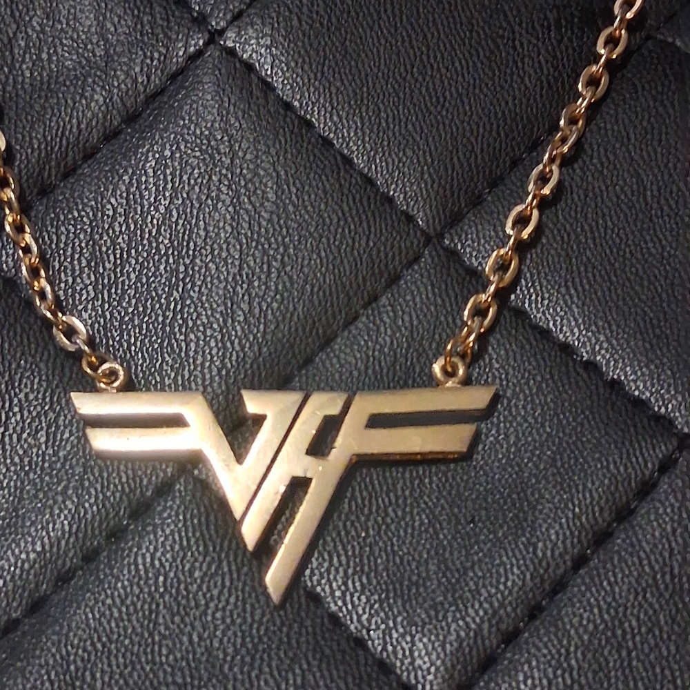 Rare 1980 Van Halen  Gold-Tone Pendant and Necklace.